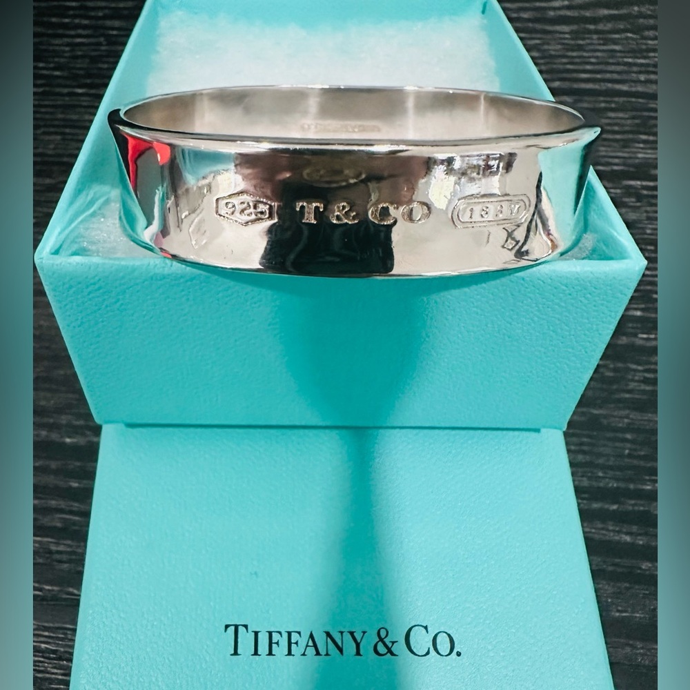 Tiffany & Co. : Square Cushion Bangle/Cuff, Sterling Silver